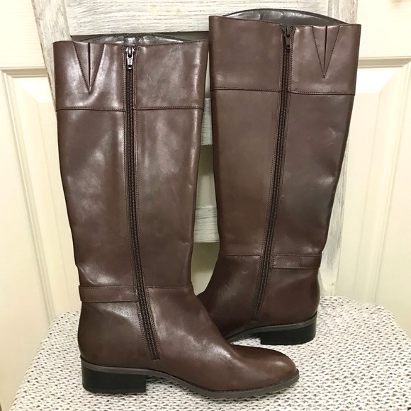 Ralph Lauren Madisen Monogram Leather Riding Boot - Picture 12 of 16